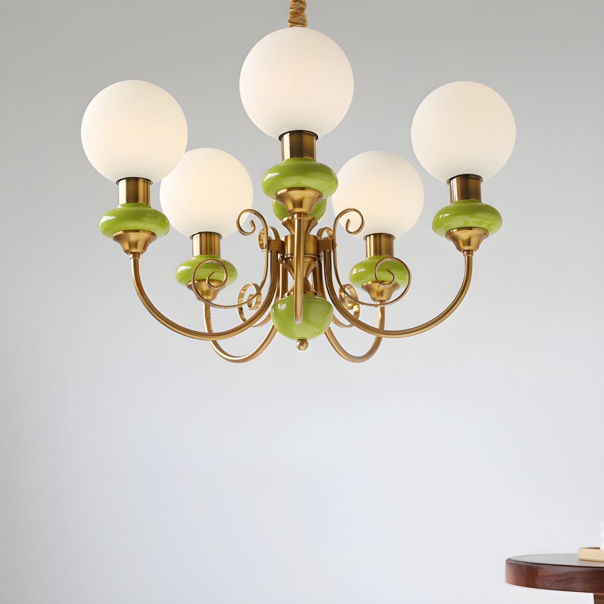 Chandelier Onyx Moderne – Luminaire Élégant en Métal et Verre pour Salon et Salle à Manger