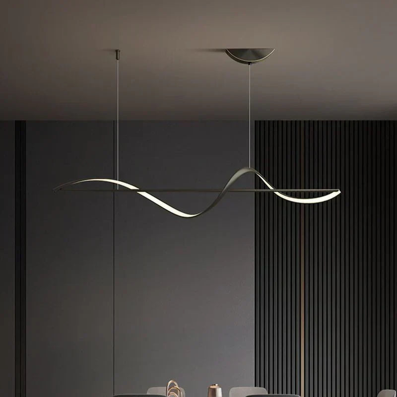 Suspension Whisper Linear - Lampe Moderne en Métal et Acrylique avec LED Intégrée