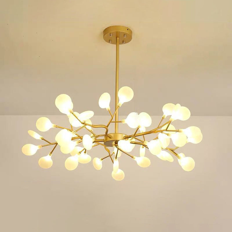 Chandelier LED Design Libellule – Luminaire Acrylique Moderne avec Effet Feuilles de Lucioles