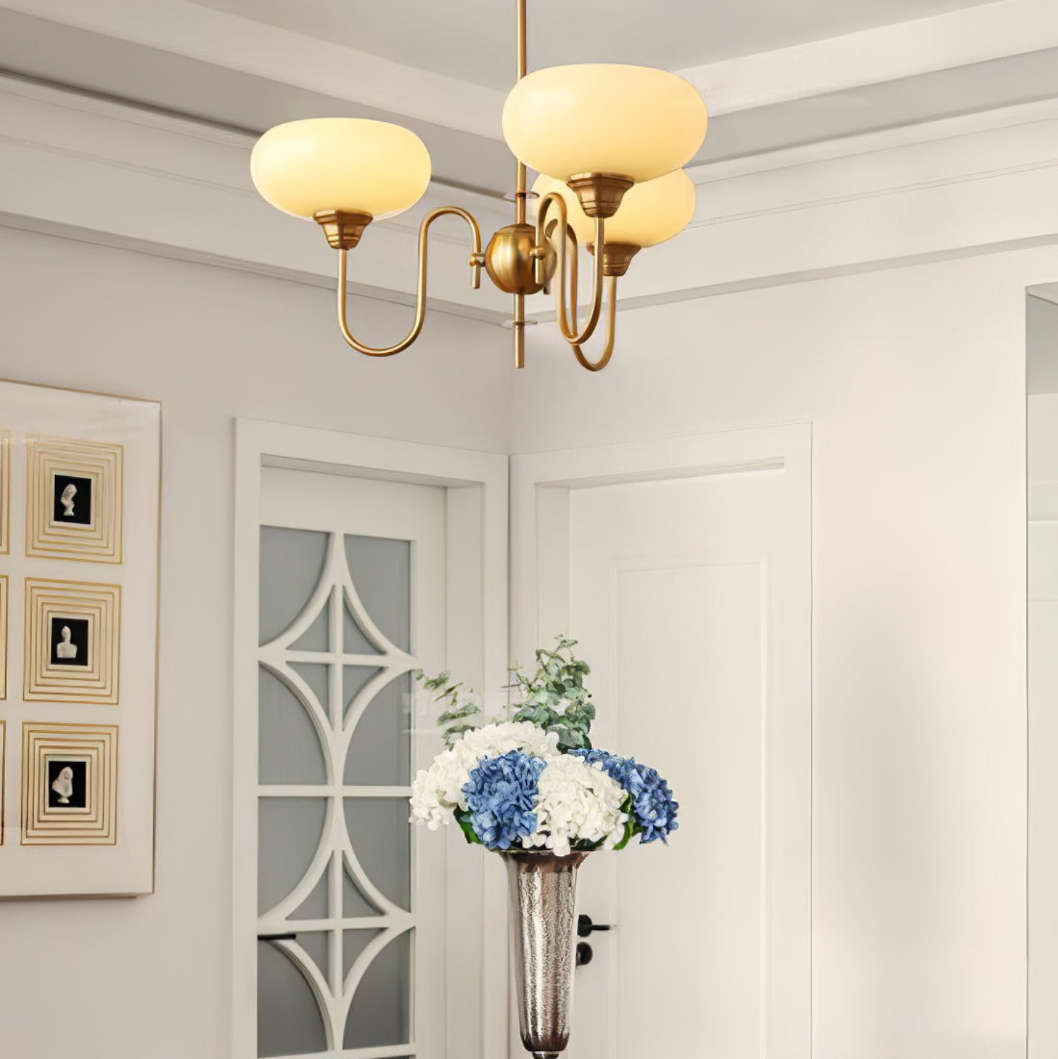 Chandelier Luxe en Verre et Métal – Élégance et Raffinement pour Votre Intérieur