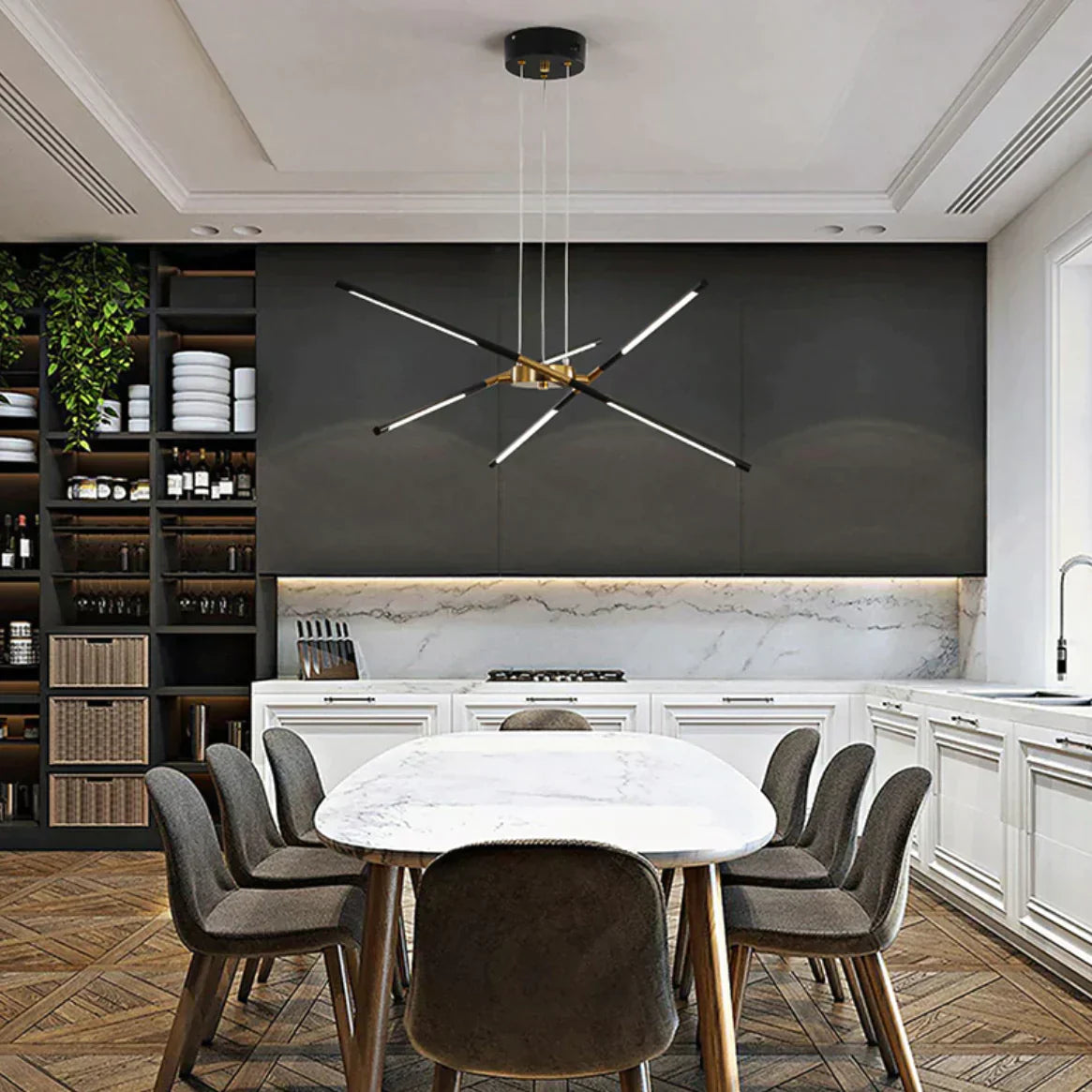 Chandelier Spider Moderne – Lustre Élégant avec 6 à 12 Lampes pour Salle à Manger, Salon et Bureau