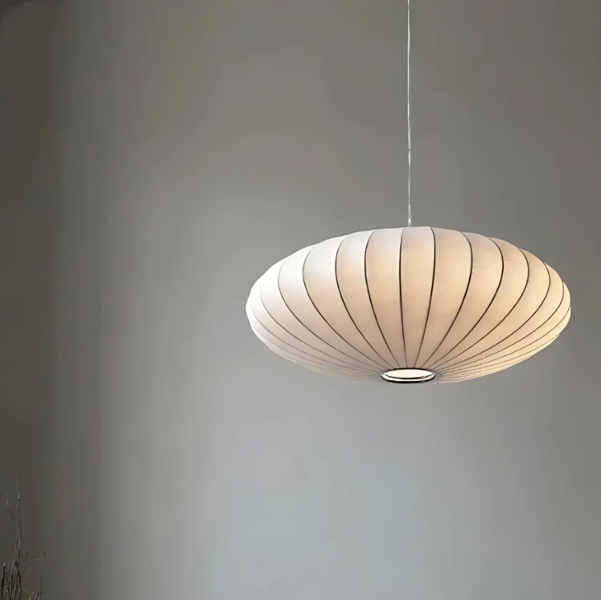 Lustre en Soie Élégant – Éclairage Suspendu Raffiné pour Intérieur